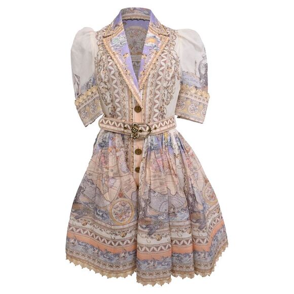 Zimmermann Dresses & Skirts - Zimmermann High Tide Mini Shirt Dress in Multicolor Linen